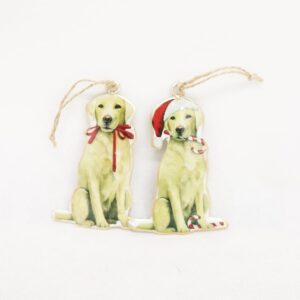Vintage Sitting Labrador Hangers 2 asstd