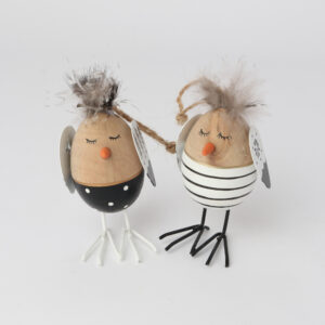 Whimsical Chick Eggs Fluffy Hanger 2 asstd