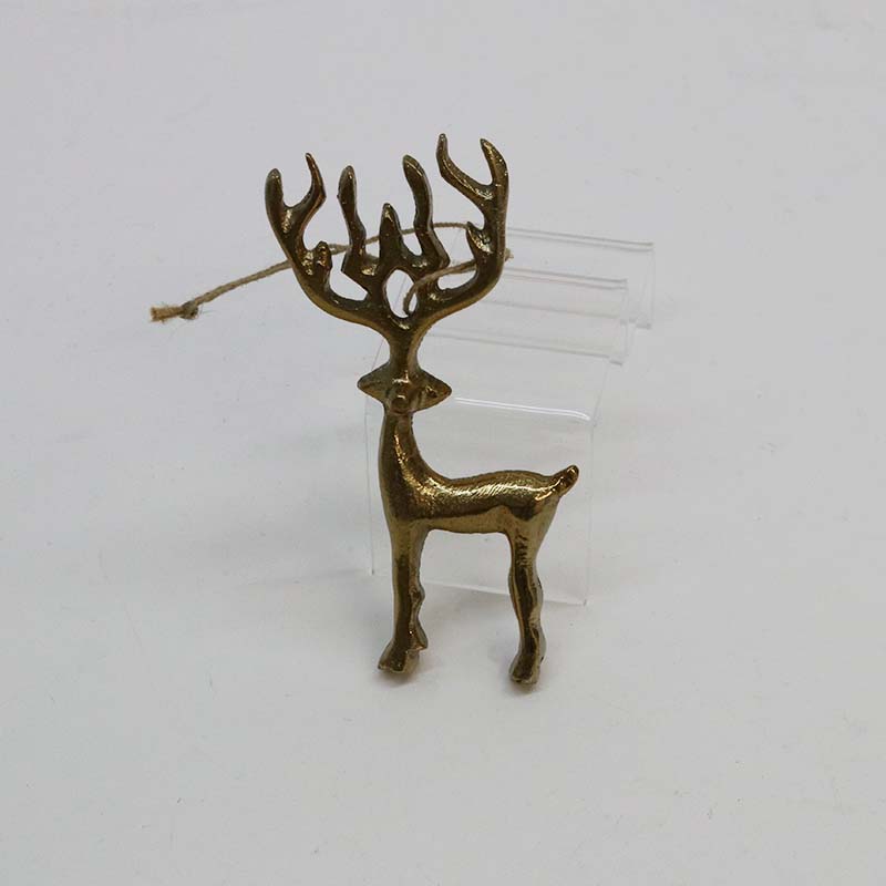 Aluminium Reindeer Hanger 12cm Gold - Le Forge